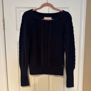 American Eagle navy cable knit sweater